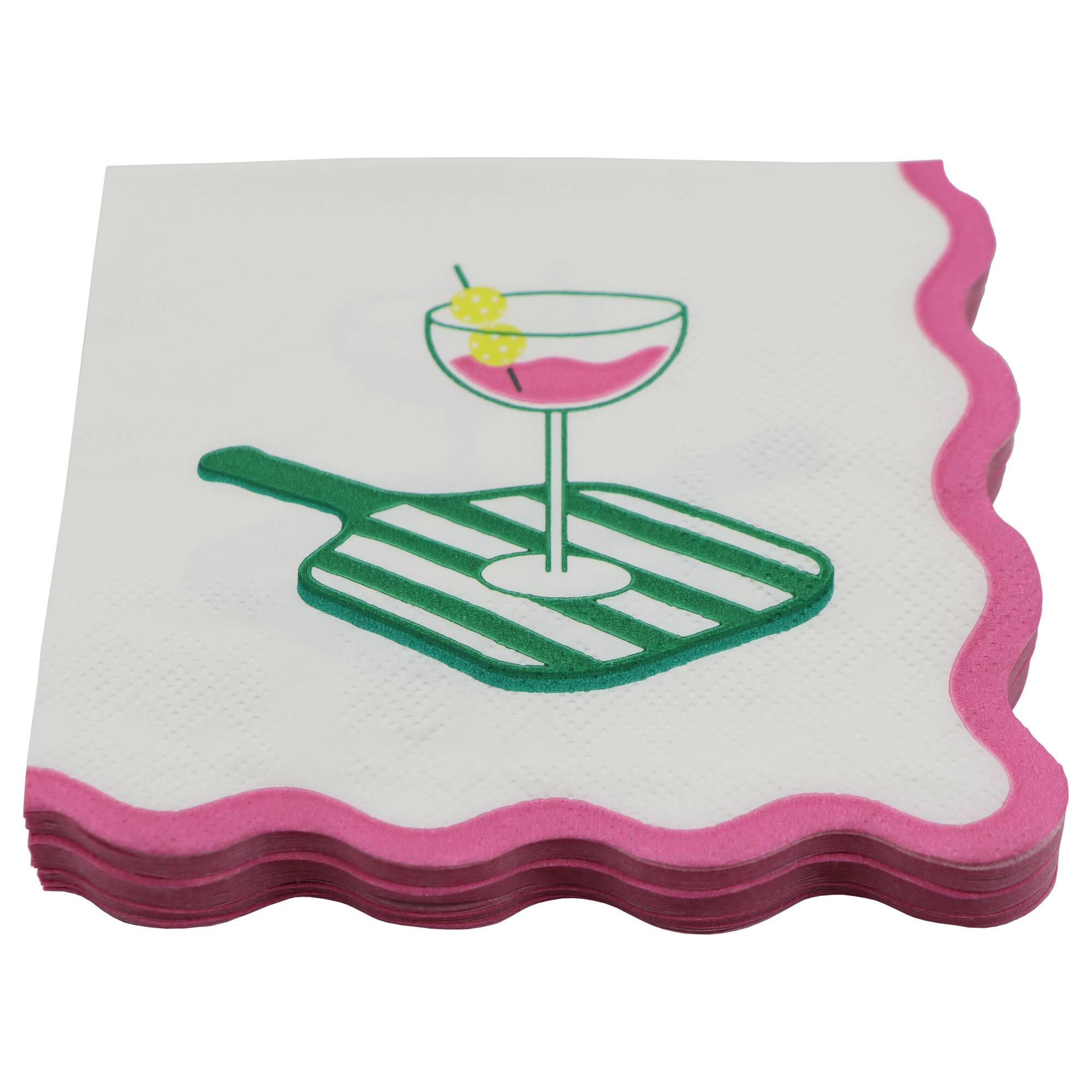 Cocktail Court Wavy Edge Paddle & Tini Paper Beverage Napkins, 20ct. by Celebrate It™
